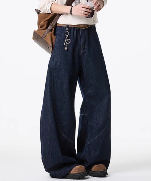 WESTBOY(ウエストボーイ)の「インディゴカーブワイドデニム WO25S9PT10【WB ORIGINALS】(デニムパンツ・メンズ・ブルー・L/M/XL)」の4枚目の写真