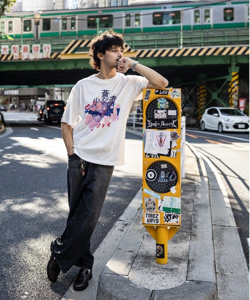 NEW JAPONICA(ニュージャポニカ)の「matsumot 半袖Tシャツ(Tシャツ/カットソー・メンズ・グリーン/ブルー/ホワイト/ブラック/レッド・X-LARGE/LARGE)」の6枚目の写真