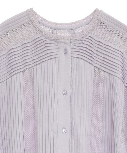 CRAFT STANDARD BOUTIQUE（クラフトスタンダードブティック）の「クロッシェレースピンタックワンピース（ワンピース・レディース・パープル/ホワイト・FREE）」の16枚目の写真