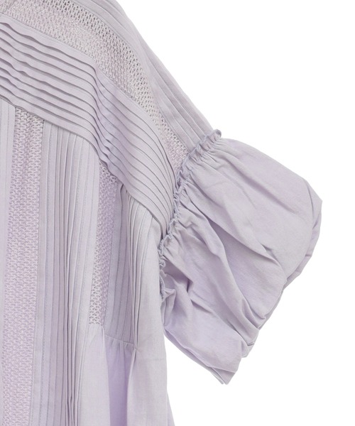 CRAFT STANDARD BOUTIQUE（クラフトスタンダードブティック）の「クロッシェレースピンタックワンピース（ワンピース・レディース・パープル/ホワイト・FREE）」の17枚目の写真