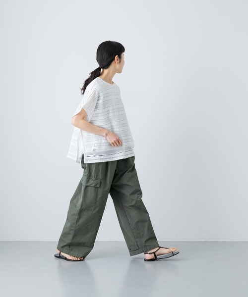 コットンラッセルレースポンチョ