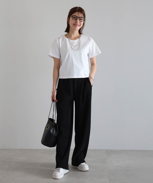 Bonjour Sagan(ボンジュールサガン)の「セルフカットプリーツパンツ(その他パンツ・レディース・ブラック/モカ・FREE)」の22枚目の写真
