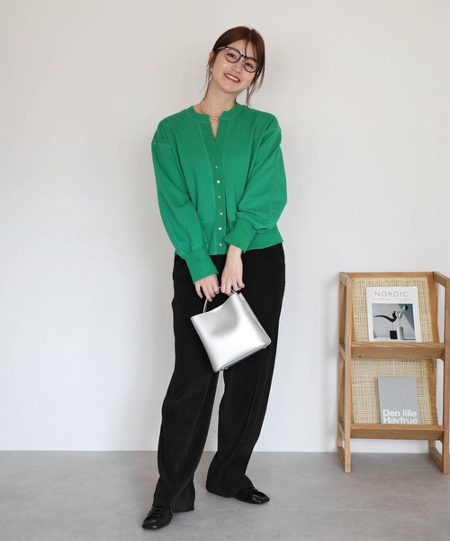 Bonjour Sagan(ボンジュールサガン)の「セルフカットプリーツパンツ(その他パンツ・レディース・ブラック/モカ・FREE)」の19枚目の写真