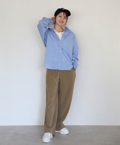 Bonjour Sagan(ボンジュールサガン)の「セルフカットプリーツパンツ(その他パンツ・レディース・ブラック/モカ・FREE)」の10枚目の写真