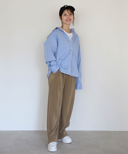Bonjour Sagan(ボンジュールサガン)の「セルフカットプリーツパンツ(その他パンツ・レディース・ブラック/モカ・FREE)」の8枚目の写真
