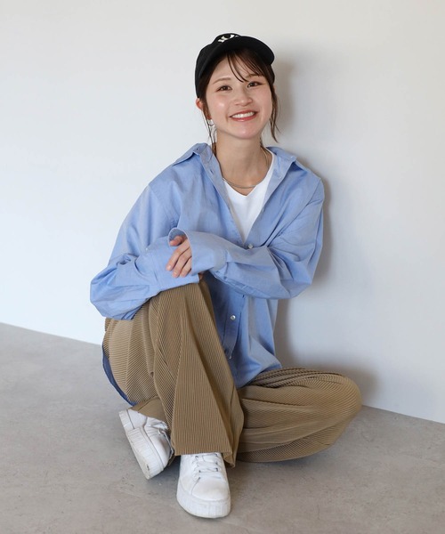 Bonjour Sagan(ボンジュールサガン)の「セルフカットプリーツパンツ(その他パンツ・レディース・ブラック/モカ・FREE)」の7枚目の写真