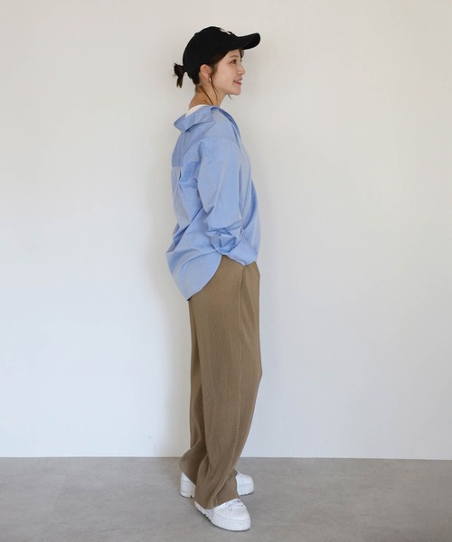 Bonjour Sagan(ボンジュールサガン)の「セルフカットプリーツパンツ(その他パンツ・レディース・ブラック/モカ・FREE)」の4枚目の写真