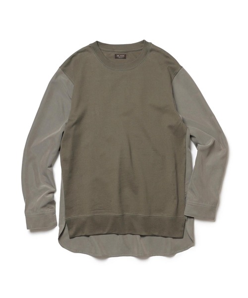 MR.OLIVE(ミスターオリーブ)の「MIX MATERIAL / HYBRID SHIRT(Tシャツ/カットソー・メンズ・ブラック/カーキ・MEDIUM/LARGE)」の6枚目の写真