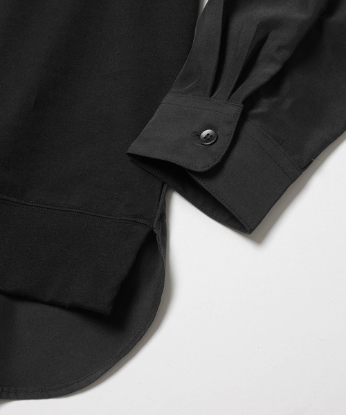 MR.OLIVE(ミスターオリーブ)の「MIX MATERIAL / HYBRID SHIRT(Tシャツ/カットソー・メンズ・ブラック/カーキ・MEDIUM/LARGE)」の4枚目の写真