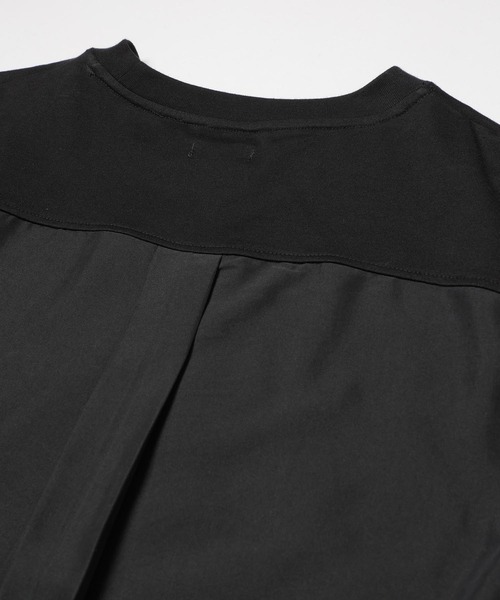 MR.OLIVE(ミスターオリーブ)の「MIX MATERIAL / HYBRID SHIRT(Tシャツ/カットソー・メンズ・ブラック/カーキ・MEDIUM/LARGE)」の3枚目の写真