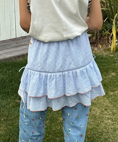 HELLO.SANFRANCISCO（ハローサンフランシスコ）の「【HELLO.SANFRANCISCO/ハローサンフランシスコ】レースレイヤードスカート（スカート・レディース・サックスブルー/ピンク/ホワイト・ONE SIZE）」の13枚目の写真