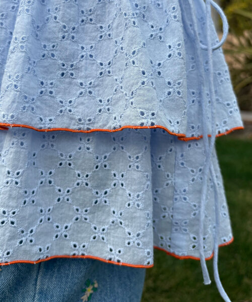 HELLO.SANFRANCISCO（ハローサンフランシスコ）の「【HELLO.SANFRANCISCO/ハローサンフランシスコ】レースレイヤードスカート（スカート・レディース・サックスブルー/ピンク/ホワイト・ONE SIZE）」の22枚目の写真