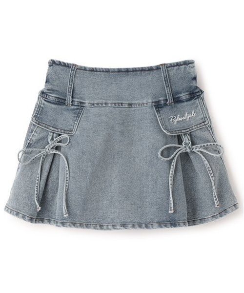 by LOVEiT（バイラビット）の「【ニコ☆プチ掲載】ポケットリボンスカート（スカート・キッズ・ブラック/オフホワイト/ブルー・150cm/160cm/130cm/140cm/120cm）」の9枚目の写真