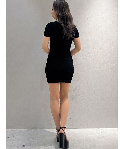 GYDA GGプレートハーフスリーブニットワンピース ジェイダ GYDA GGプレートハーフスリーブLONGニットワンピース