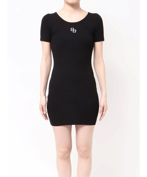 GYDA（ジェイダ）の「GGプレートハーフスリーブニットワンピース（ワンピース・レディース・オフホワイト/シルバー/ブラック/その他1・FREE）」の5枚目の写真