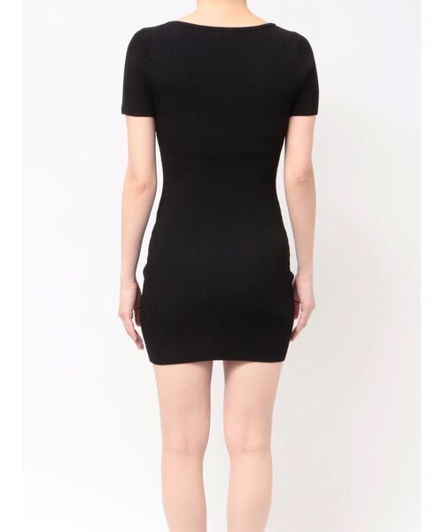 GYDA（ジェイダ）の「GGプレートハーフスリーブニットワンピース（ワンピース・レディース・オフホワイト/シルバー/ブラック/その他1・FREE）」の7枚目の写真