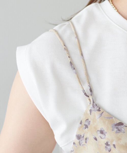 DISCOAT(ディスコート)の「花柄Vネックキャミ(キャミソール・レディース・ブラック/ベージュ・FREE)」の17枚目の写真