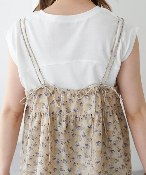 DISCOAT(ディスコート)の「花柄Vネックキャミ(キャミソール・レディース・ブラック/ベージュ・FREE)」の19枚目の写真