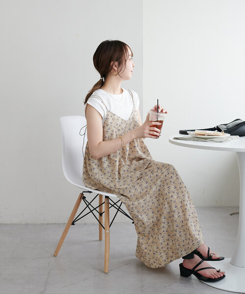 セール】花柄Vネックキャミ（キャミソール）｜DISCOAT（ディスコート