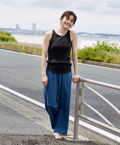 FREAK'S STORE(フリークスストア)の「ダメージ加工 タンクトップ(タンクトップ・レディース・オリーブ/ブラック/ピンク・フリ-)」の11枚目の写真