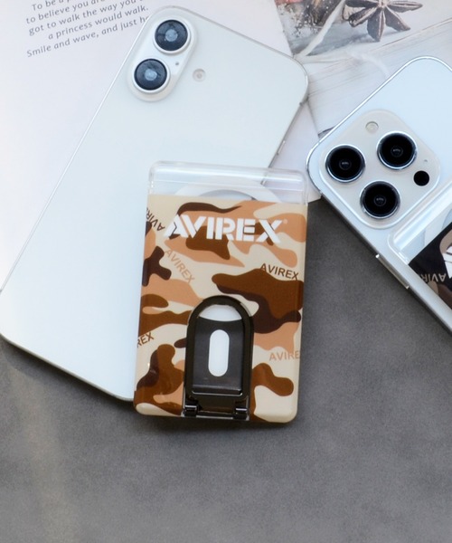 AVIREX(アヴィレックス)の「アヴィレックス MagSafe 対応 カードケース マグセーフケース(スマホグッズ・メンズ・グリーン系カモフラージュ/ブラック/ベージュ・ONE SIZE)」の12枚目の写真