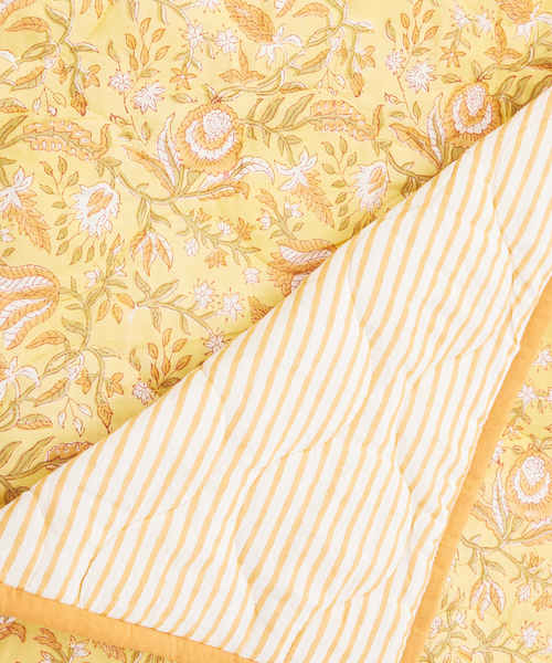 collex（コレックス）の「ブロックプリント キルトブランケット 140×200（ブランケット・レディース・ブルー/ピンク/イエロー/ブルー系その他・フリー）」の20枚目の写真