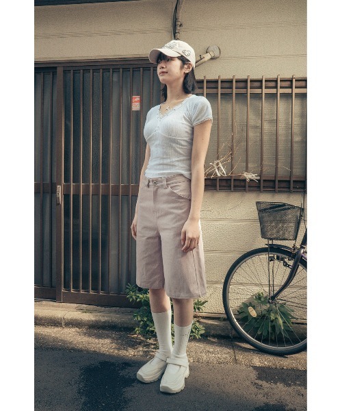 セール】HUG YOUR SKIN/ハグユアスキン/Lace studded top（T