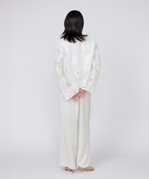 セール】レースジャケット【セットアップ対応】（ノーカラージャケット