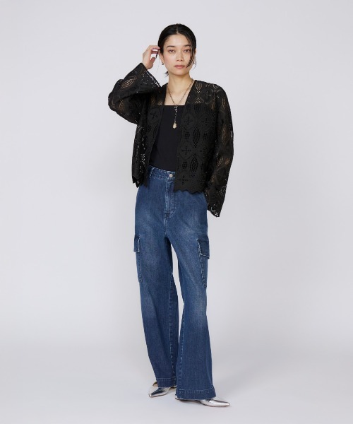 CORNERS｜レースノーカラージャケット | Rakuten Fashion(楽天