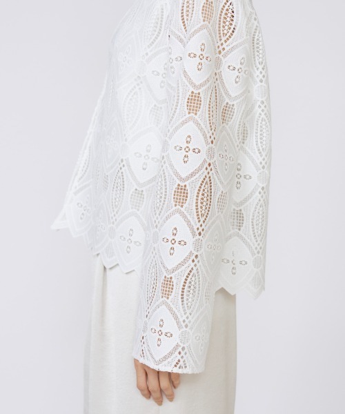 セール】レースジャケット【セットアップ対応】（ノーカラージャケット