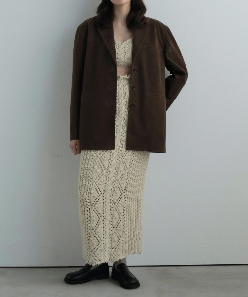 anuke Eco Suede Jacket エコスエードジャケット/62520102（テーラード