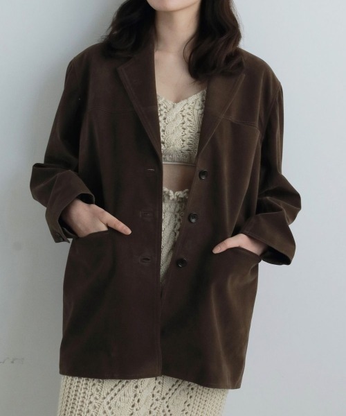 anuke Eco Suede Jacket エコスエードジャケット/62520102（テーラード