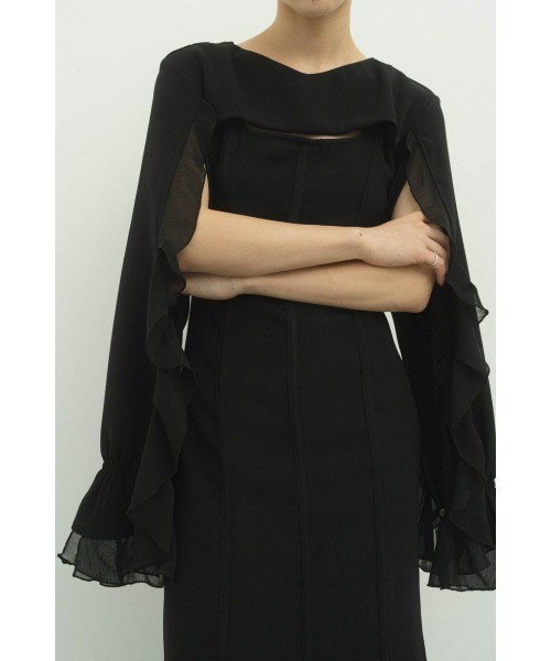【いもり】knuth marf フリルスリーブワンピース　ボルドー　ドレス XixdXAJL9T8Q.jpg?width=768