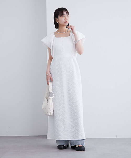 mystic ワンピース セール】【ZOZOTOWN限定商品】ドロストギャザーワンピース