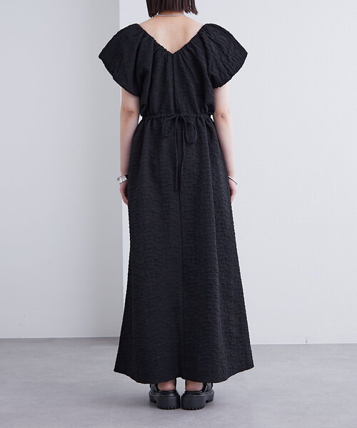 エンボスパフワンピース