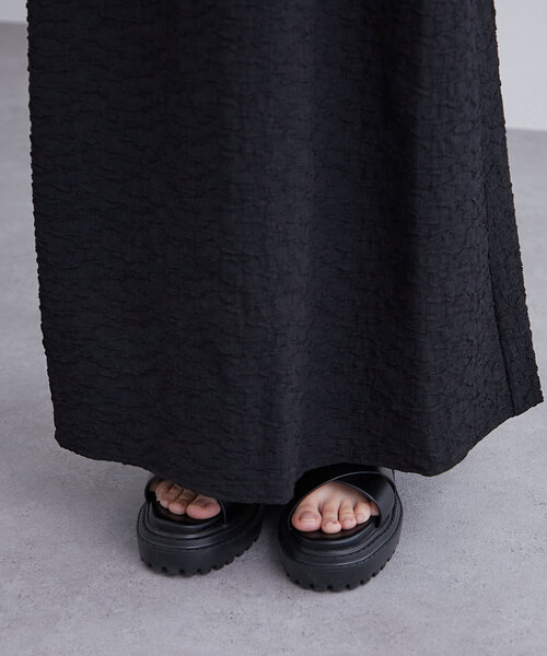 エンボスパフワンピース