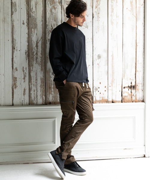 1piu1uguale3 RELAX（ウノピュウノウグァーレトレリラックス）の「【EC限定】1PIU1UGUALE3 RELAX/ウノピゥ ウノ ウグァーレ トレ リラックス/BRIGHT STRETCH DROP CLOTCH PANTS（カーゴパンツ・メンズ・ブラック/カーキ・SMALL/XX-LARGE/X-LARGE/LARGE/MEDIUM）」の16枚目の写真