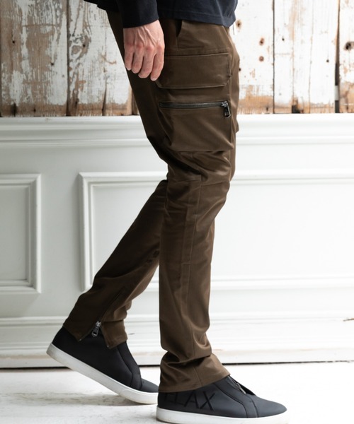 1piu1uguale3 RELAX（ウノピュウノウグァーレトレリラックス）の「【EC限定】1PIU1UGUALE3 RELAX/ウノピゥ ウノ ウグァーレ トレ リラックス/BRIGHT STRETCH DROP CLOTCH PANTS（カーゴパンツ・メンズ・ブラック/カーキ・SMALL/XX-LARGE/X-LARGE/LARGE/MEDIUM）」の6枚目の写真