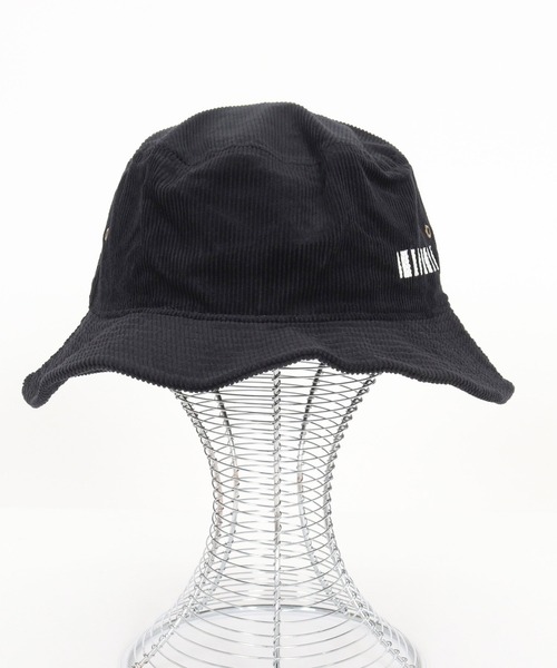 mko12921- Barcode Embroidery Corduroy Buket Hat バケットハット