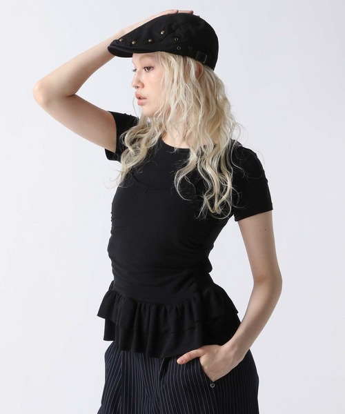 FOREVER 21(フォーエバー トゥエンティーワン)の「【2025SS】ドッキングフリルヘムTシャツ(Tシャツ/カットソー・レディース・ホワイト/ブラック/ブラウン・FREE)」の15枚目の写真