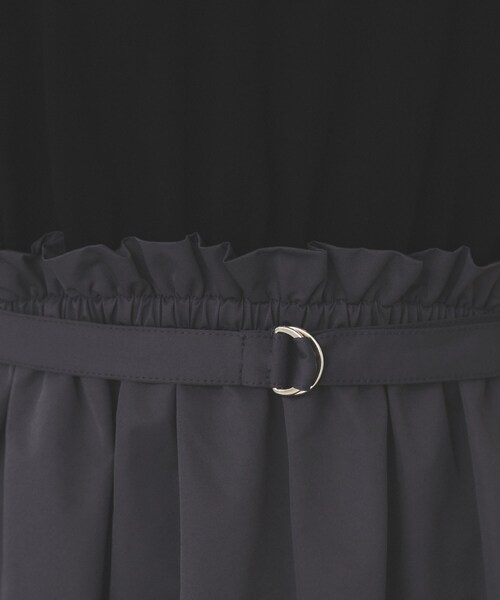 index（インデックス）の「ドッキングフレアワンピース【洗濯機洗い可】（ワンピース・レディース・ブラック系4/ダークブラウン系4/ベージュ系その他7・40/38/42/36）」の4枚目の写真