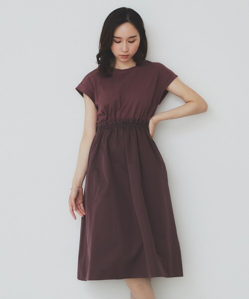 ワンピース 専用出品 セール】《5色展開/S-LLサイズ》シルケットVネックフレア