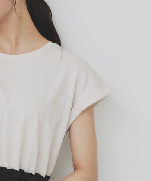 index（インデックス）の「ドッキングフレアワンピース【洗濯機洗い可】（ワンピース・レディース・ブラック系4/ダークブラウン系4/ベージュ系その他7・40/38/42/36）」の21枚目の写真