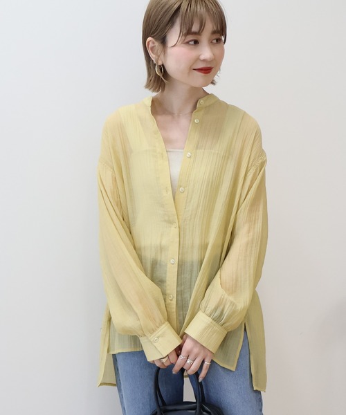 希少 グッチ 90's シルク100％ バンドカラー ブラウス XL アイボリー 希少 グッチ 90's シルク100％ バンドカラー ブラウス XL アイボリー