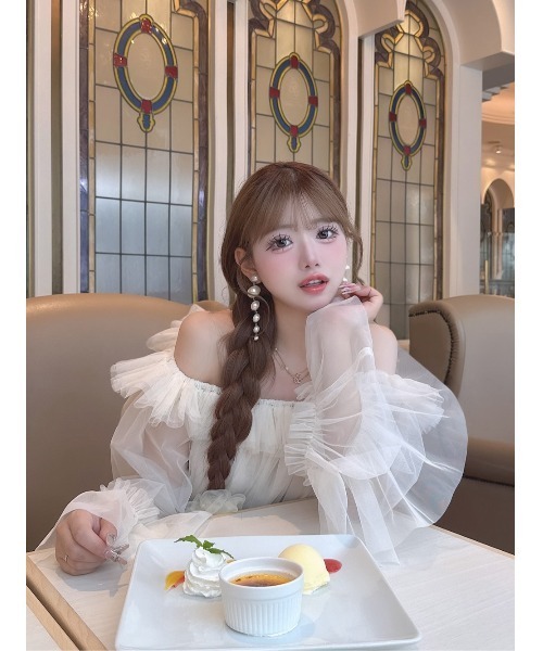 Darich オフショルダーボリュームトップス オフショルチュールボリュームトップス（その他トップス