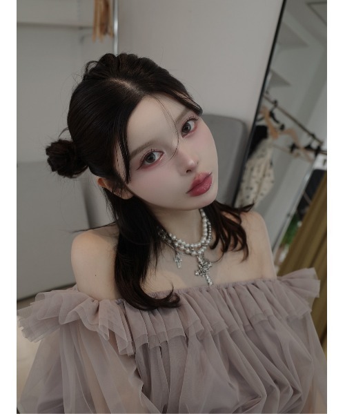 オフショルチュールボリュームトップス（その他トップス