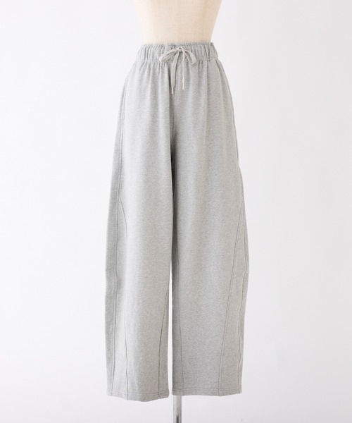 one after another NICE CLAUP（ワンアフターアナザーナイスクラップ）の「セットアップで着れる/スウェットカーブパンツ（スウェットパンツ・レディース・ピンク/杢グレー/チャコールグレー・FREE）」の6枚目の写真