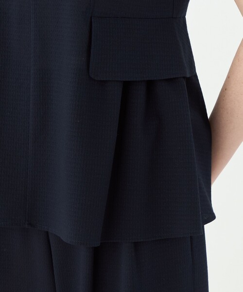 セール】プラッドジャージー フラップフレアプルオーバー