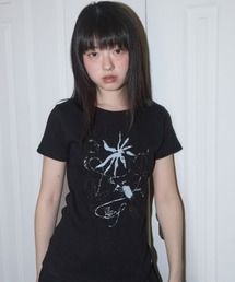 A'GEM/9 × .kom 『FANCY CLUB/ファンシークラブ』 Back Slit Button Tee/バックスリット ボタン TEE