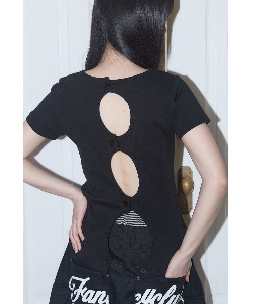 [FANCY CLUB] Tシャツ 半袖 BACK SLIT TEE (2color) A'GEM/9 × .kom 『FANCY CLUB/ファンシークラブ』 Back Slit